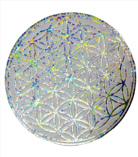 Flower of Life silver-colored Self-adhesive sticker 8 cm