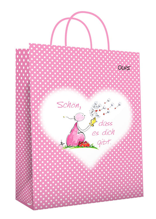 OUPS gift bag small pink - Nice that you exist
